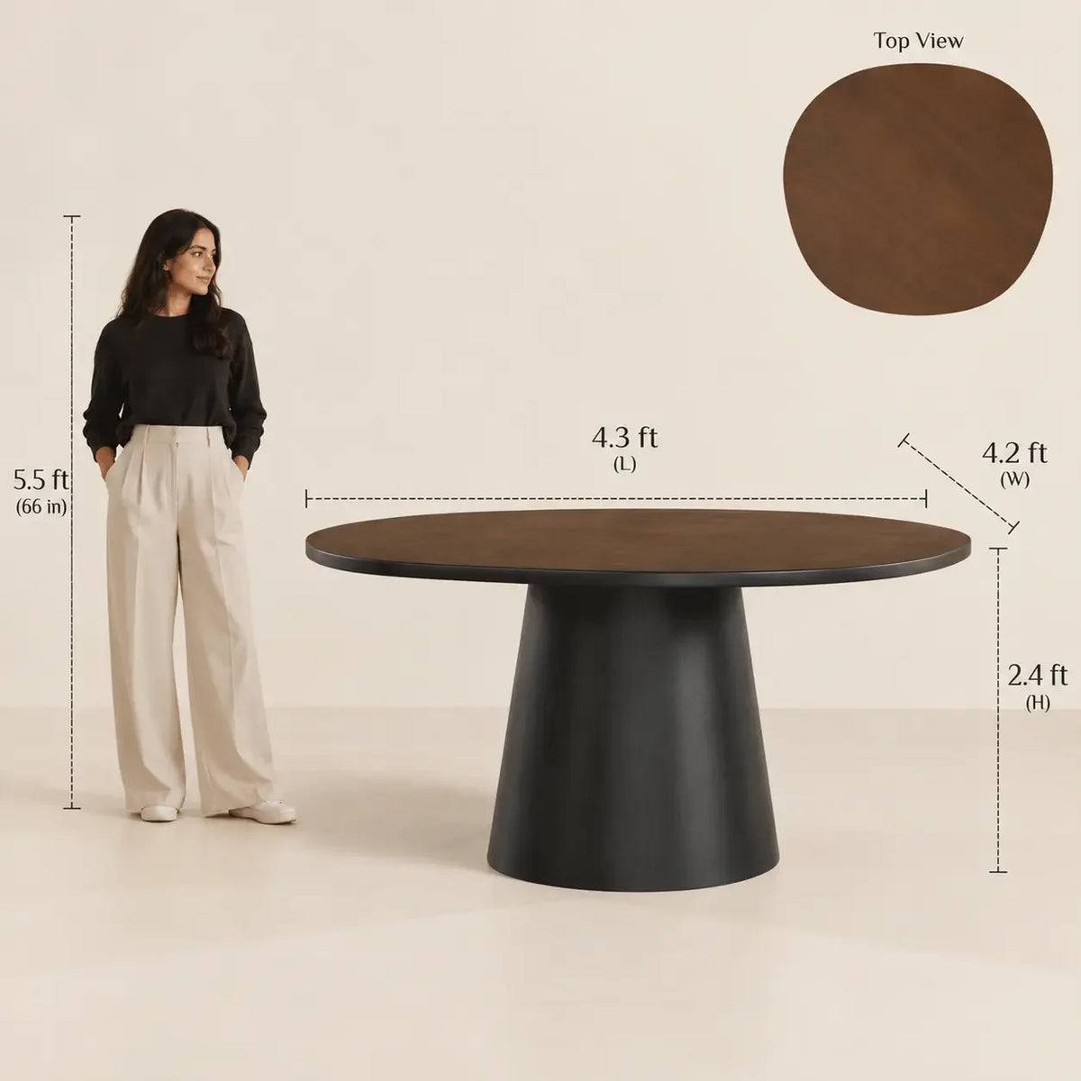 Crater Round Dining Table