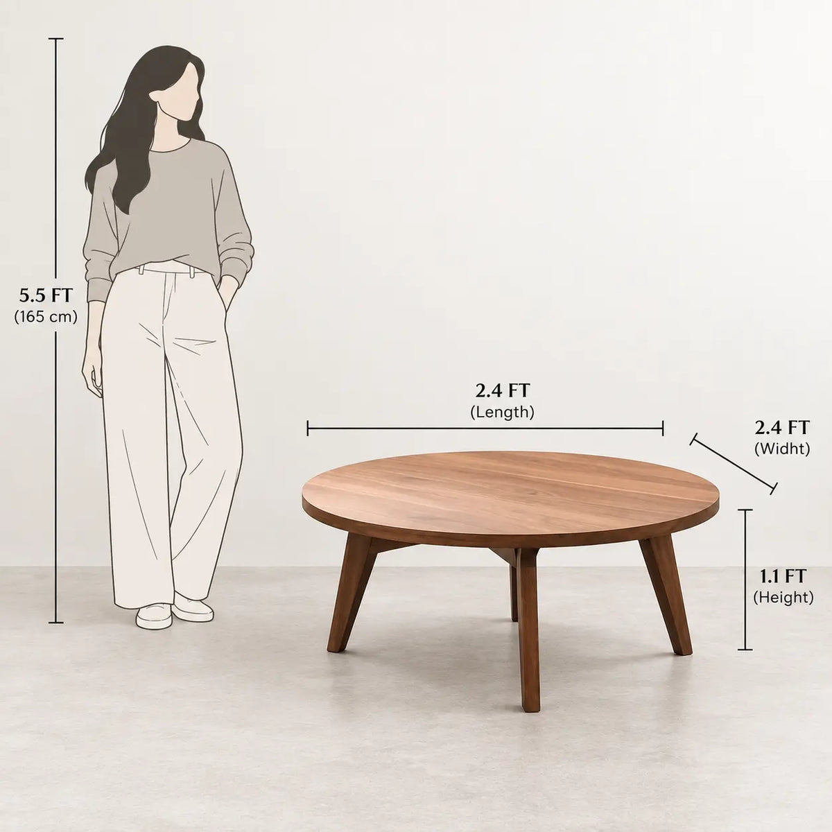 Ringbud Center Table | Wooden Coffee Table for Living Room | Tea Table