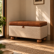 Boucle Lid- up Storage Ottoman