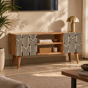 Edessa TV Unit |  Solid Mango Wood TV Console for Modern Homes