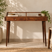 Elevated Chestnut Console Table
