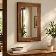Rectangular Shape Morgan Mirror | Wooden Frame Mirror For Home