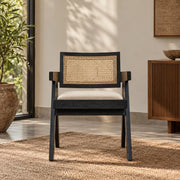 Atlanta Wooden Chair With Cushion Seating For Living Room And Bedroom | Chandigarh Chair
