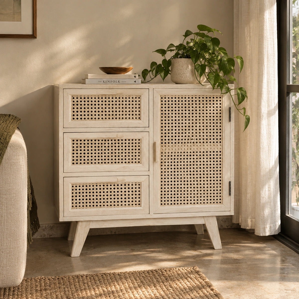 Atlanta Wooden Sideboard Cabinet For Living Room & Home
