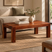 Latin Sheesham Wood Coffee Table for Living Room | Wooden Center Table | Sofa Table