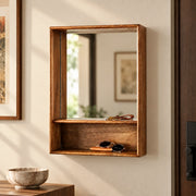 Morgan Storage Mirror | Mango Wood, Mdf Glass