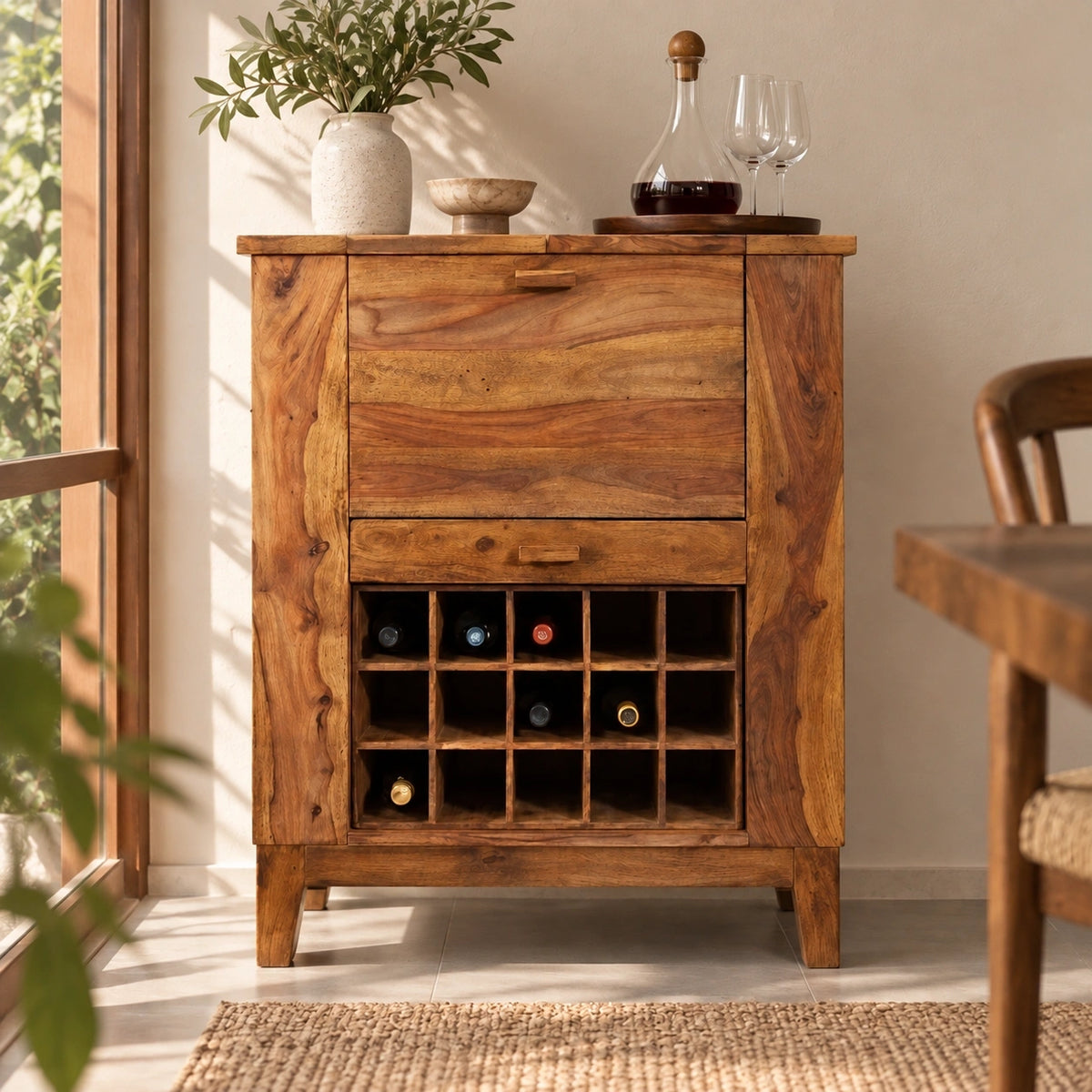 Wooden Home Bar Cabinet | Home Bar Furniture For Living Room