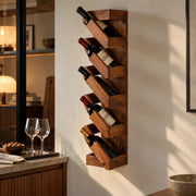 Solid Wood Wine Rack | Wall Stand For Living Room And Home Bar