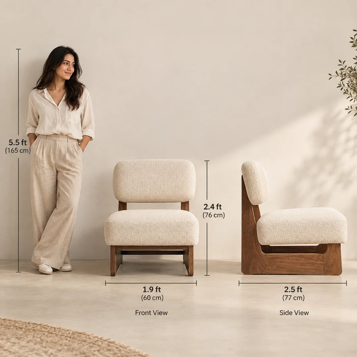 Kino Lounge Chair | Stylish Cushion Chairs For Living Room