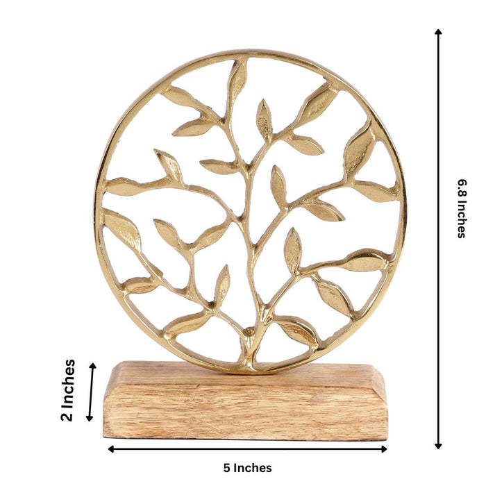 Leaves Decor Showpiece - Gold