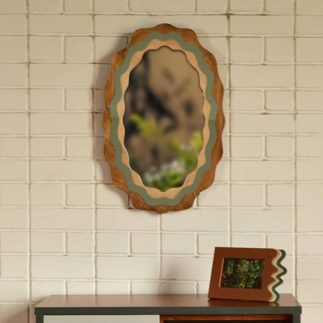 Clover Decorative Wall Mirror | Designer Mirror for Bathroom, Bedroom, Living Room