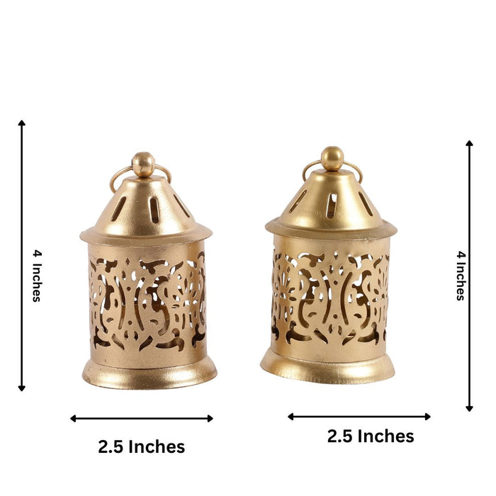 Small Decorative Lantern Candle Holder | Set of 2