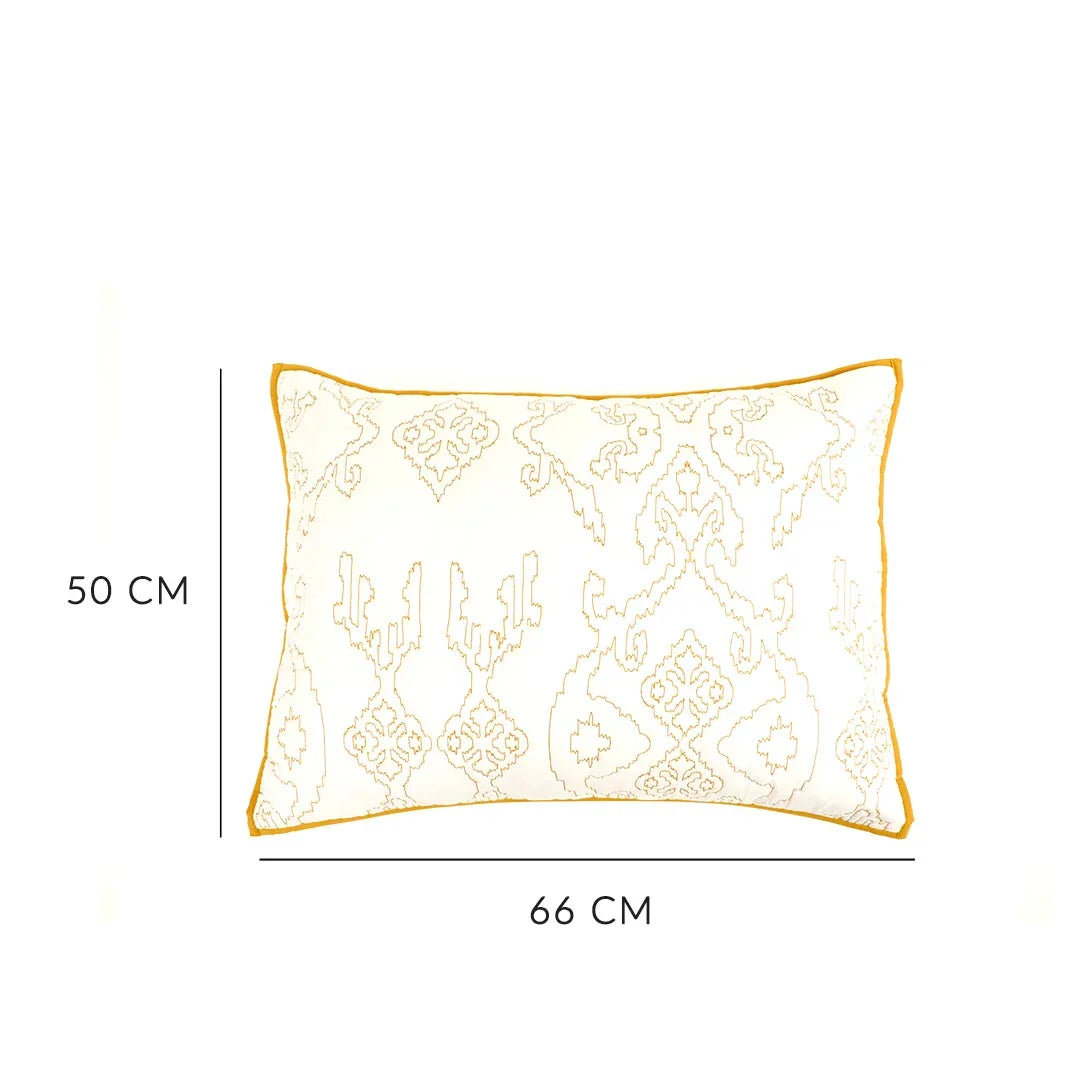 Caspian White Quilt With Sham Set