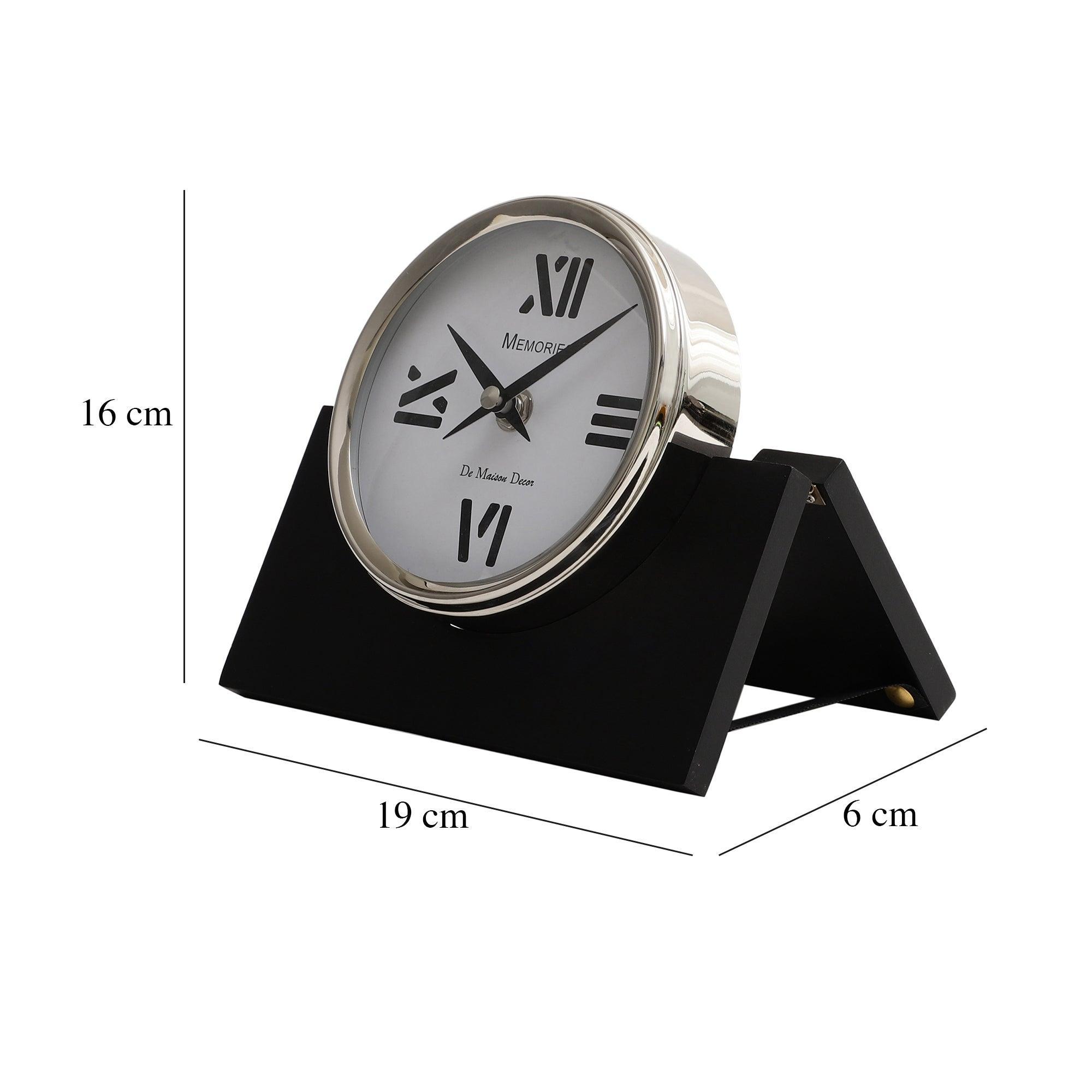 Varner Table Clock for Living Room Table | Stylish Desk Clock for Home Decor