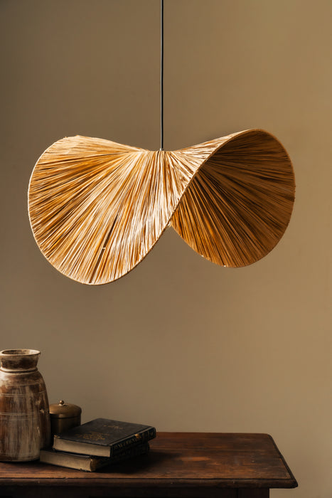 Luxurious Grass Wave Hanging Lampshade | Rattan Pendant Light For Office & Home