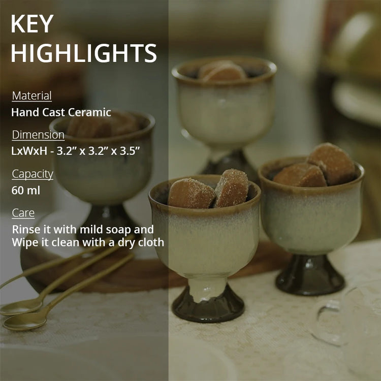 Corjuem Ceramic Dessert Bowl | Dessert Serving Bowls, Ice Cream Bowl Set Of 4