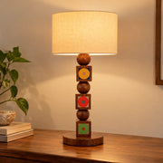 Lagori Teak Wood Table Lamp