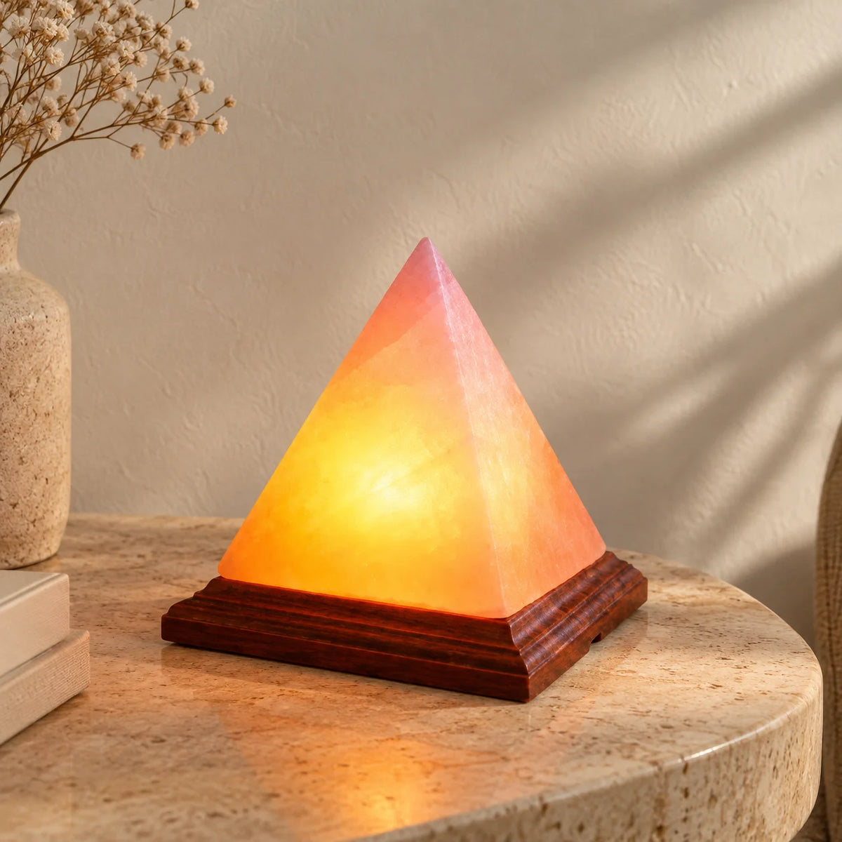 Pyramid Himalayan Salt Lamp | Table Lamp | Home Decor Lamp