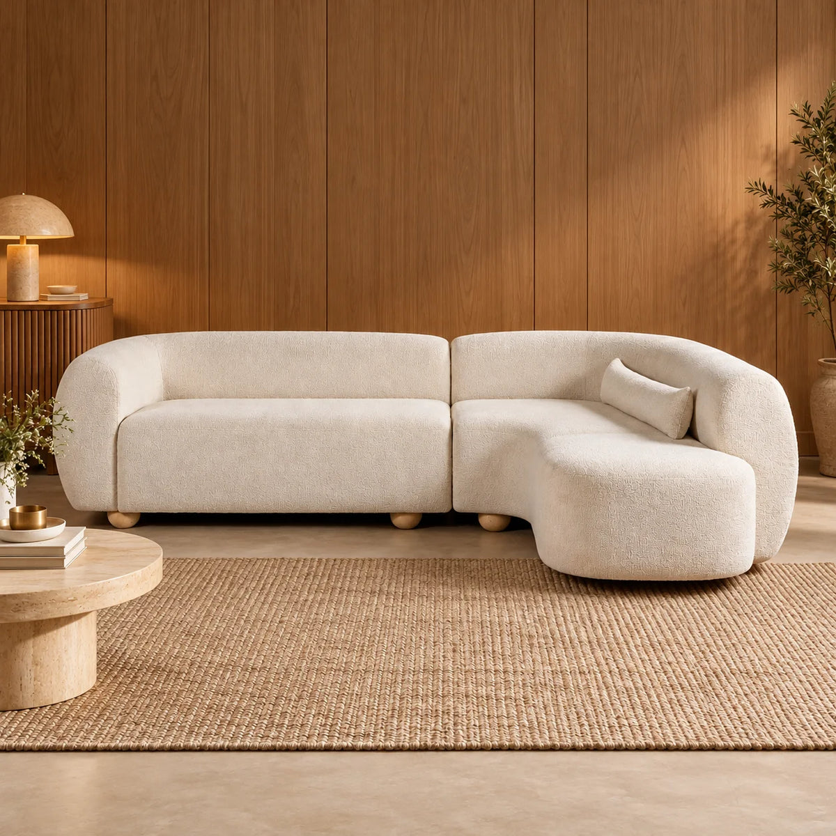 Rivva 2-Piece Wedge Chaise Sectional Sofa