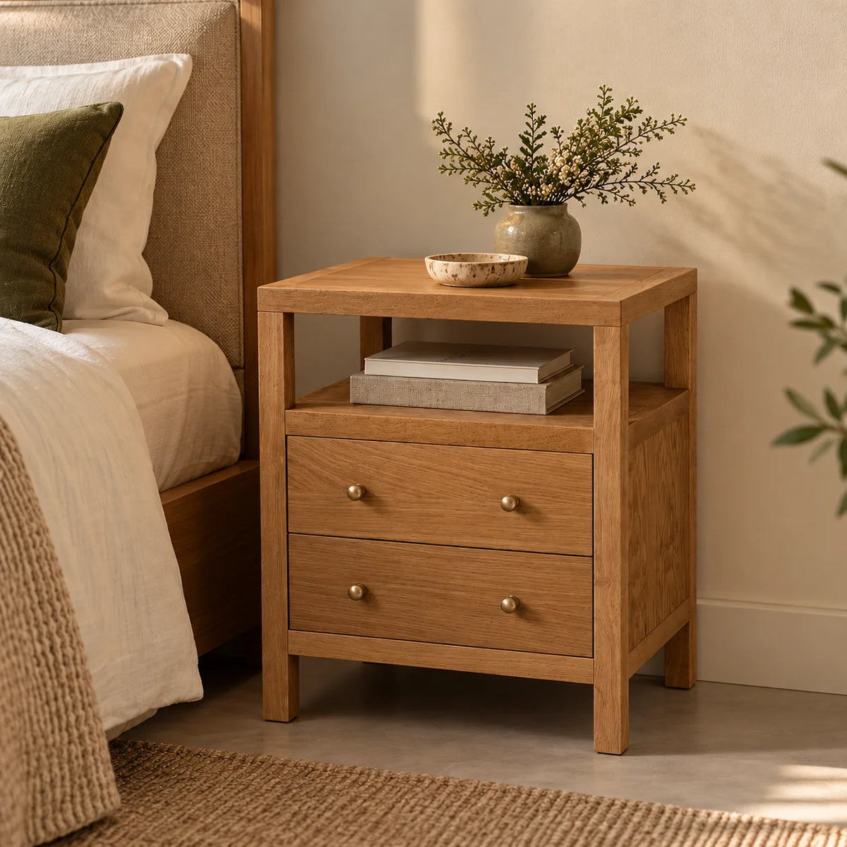 Veylora Ash Wood Bedside