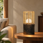 Nongpoh Terracotta & Cane Table Lamp | Desk Lamp for Study, Office & Bedroom