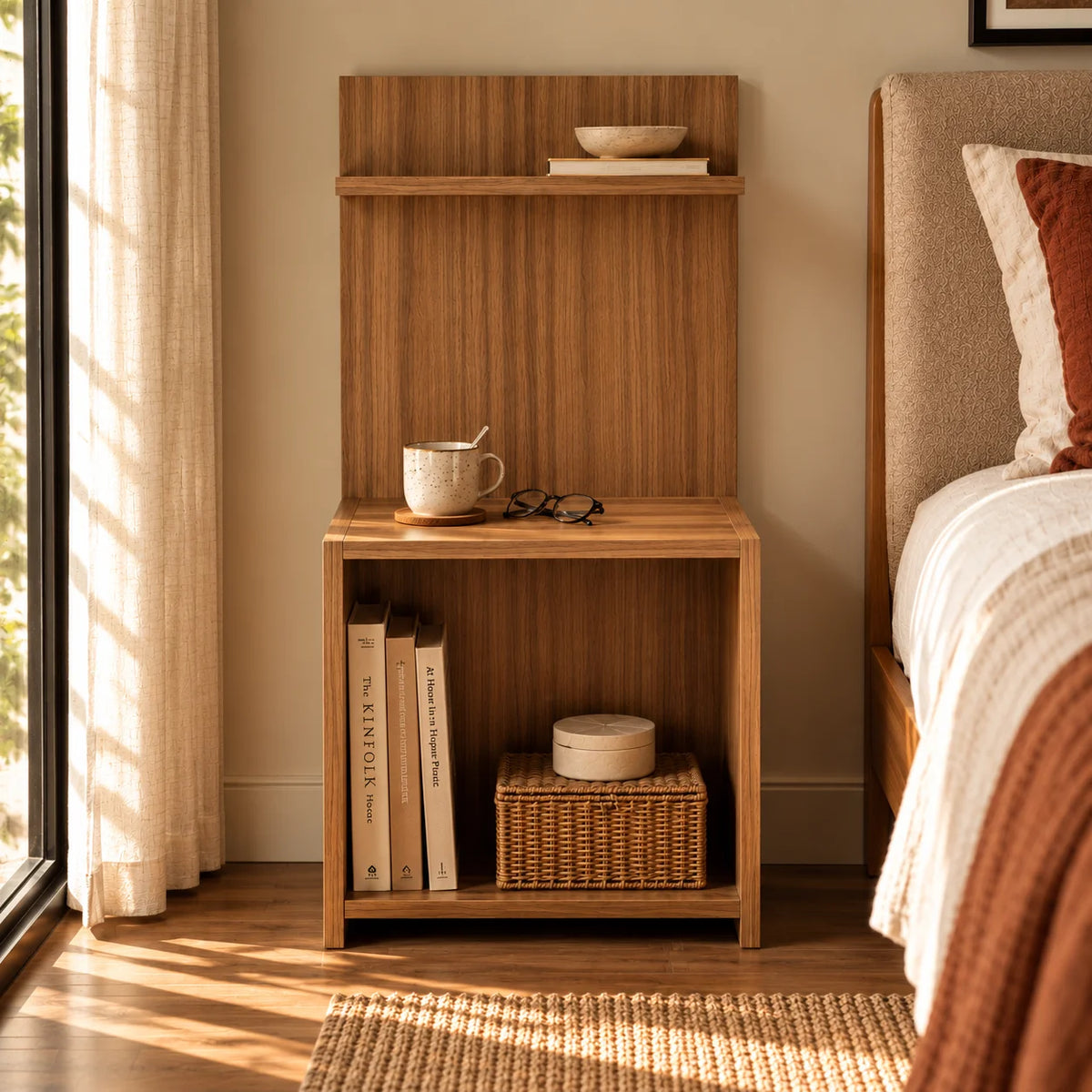 Bedside Table with Drawer and Shelf – Witty
