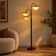Crater Arc Floor Lamp | Mild Steel and Resin