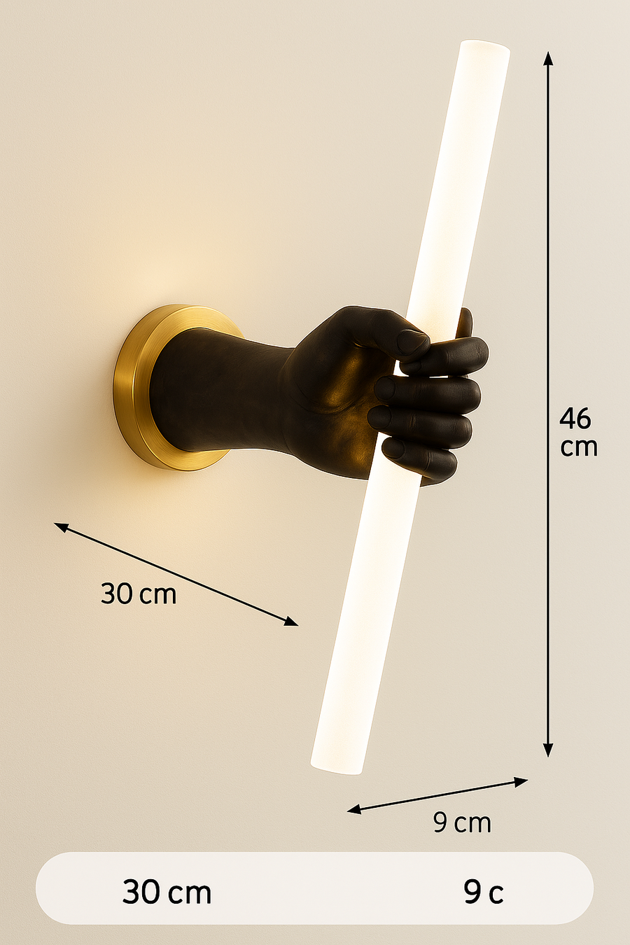 Modern Wall Light with Hand-Holding Tube Design – Creative LED Wall Lamp for Living Room