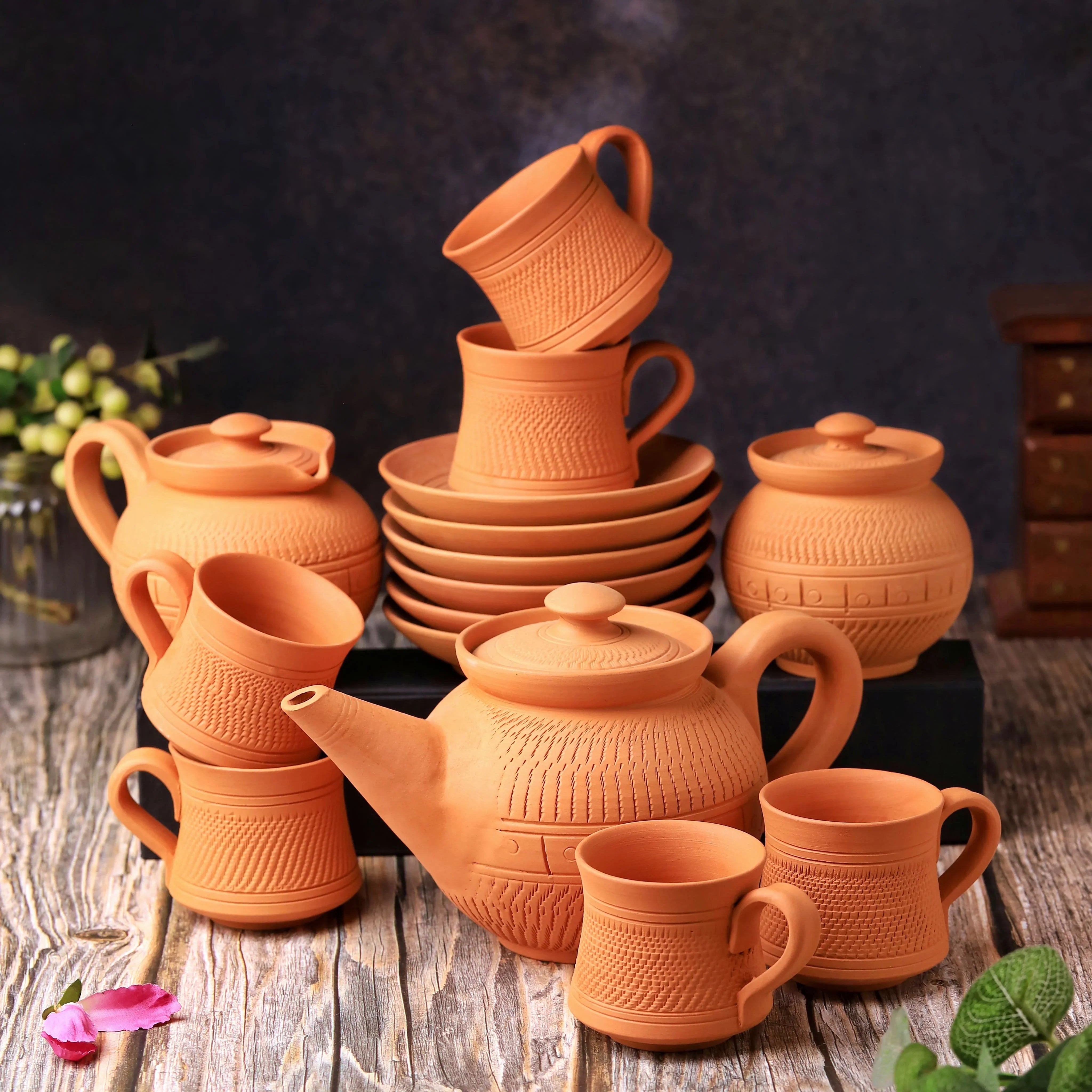 Terracotta Maharaja 15 Pcs Tea Cup Set