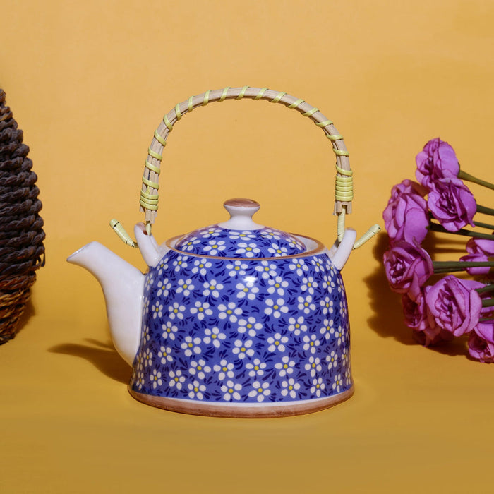 Bright Floral Ceramic Tea Pot | Vibrant Flower Teapot Kettle