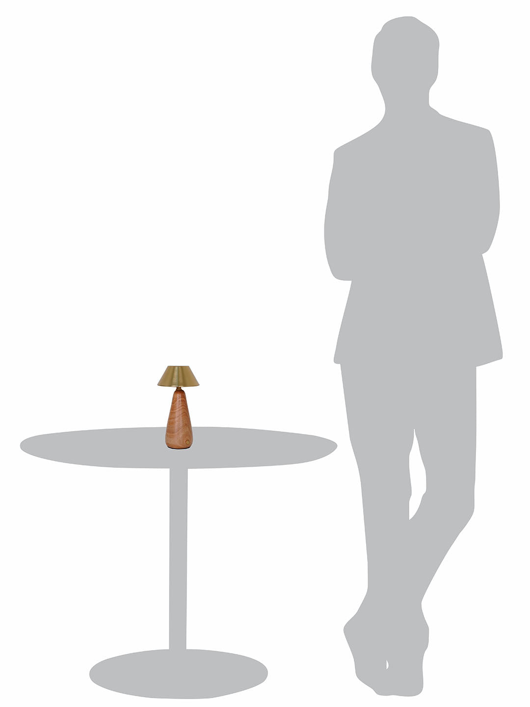 Modern Dimmable Rechargeable LED Table Lamp in Metal & Wood