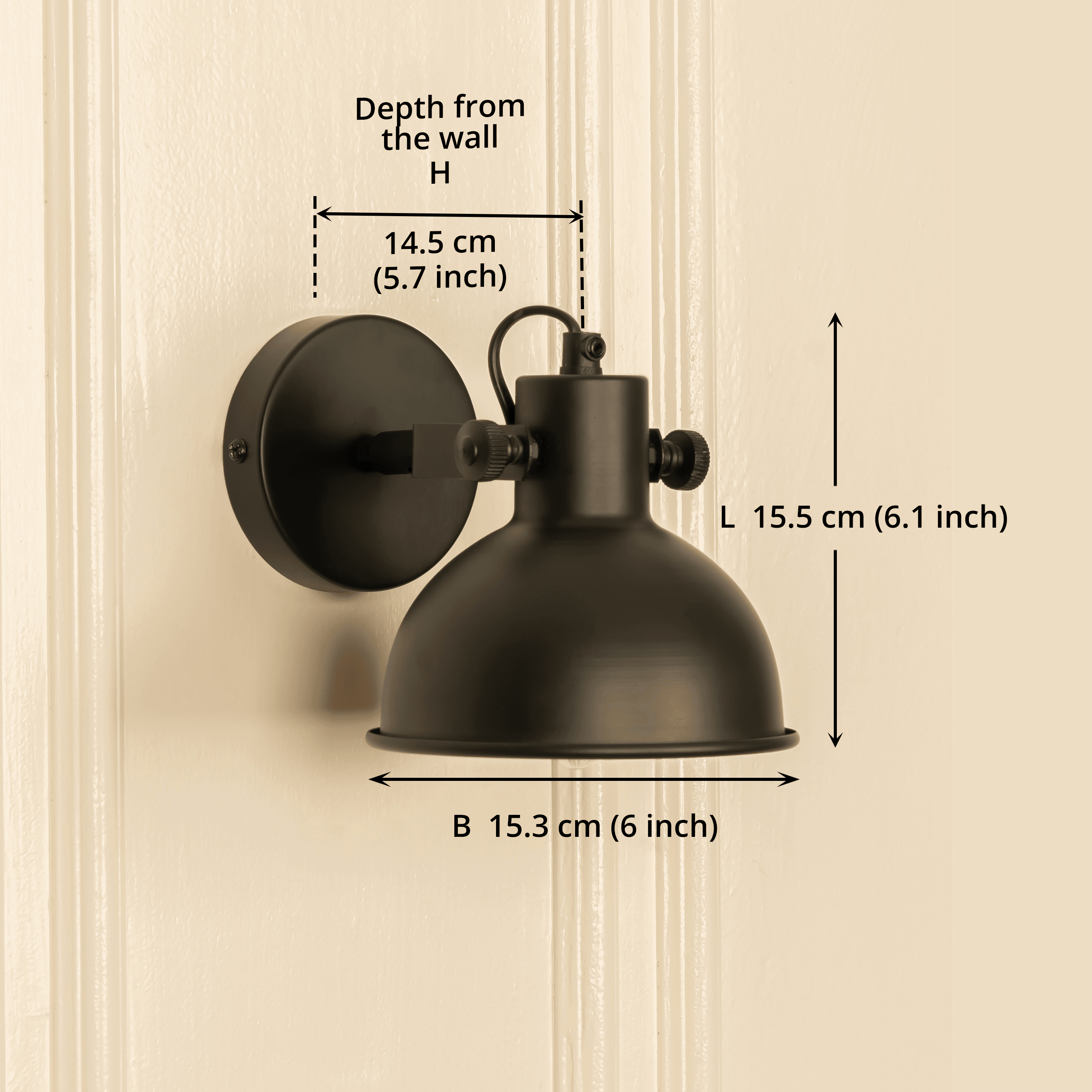 Focus Reading Wall Light Lamp with Rotation Adjustment | Wall Lamp for Living Room & Bedroom -Pack of 1