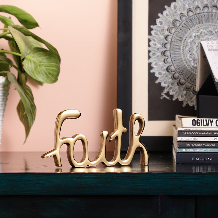 Tabletop Free Standing | Sign-Faith - Gold