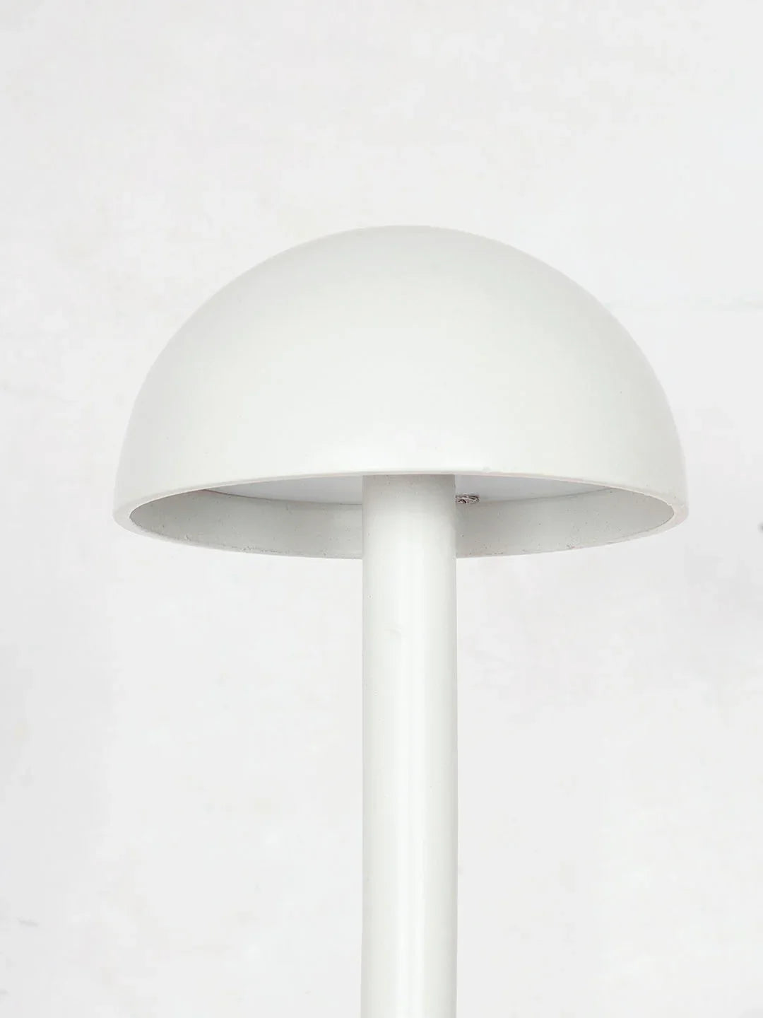 Enoki Modern LED Mushroom Bollard Lights | Off-White Garden Post Lamps
