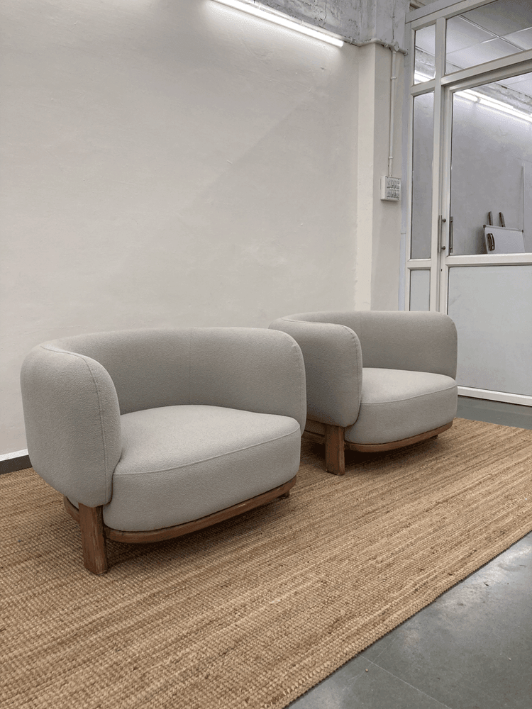 Bete Armchair | Fabric Upholstery, Solid Ash Wood