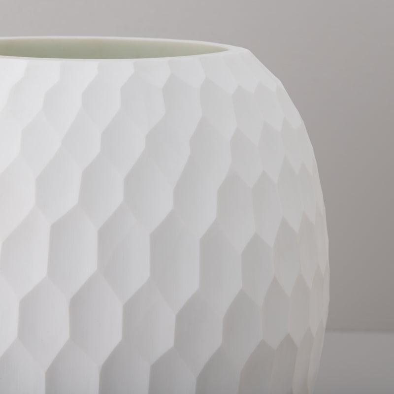 Radiant Ripple Glass Vase for Plants | Decorative Flower Pot | Flower Vase for Living Room - Pack of 1