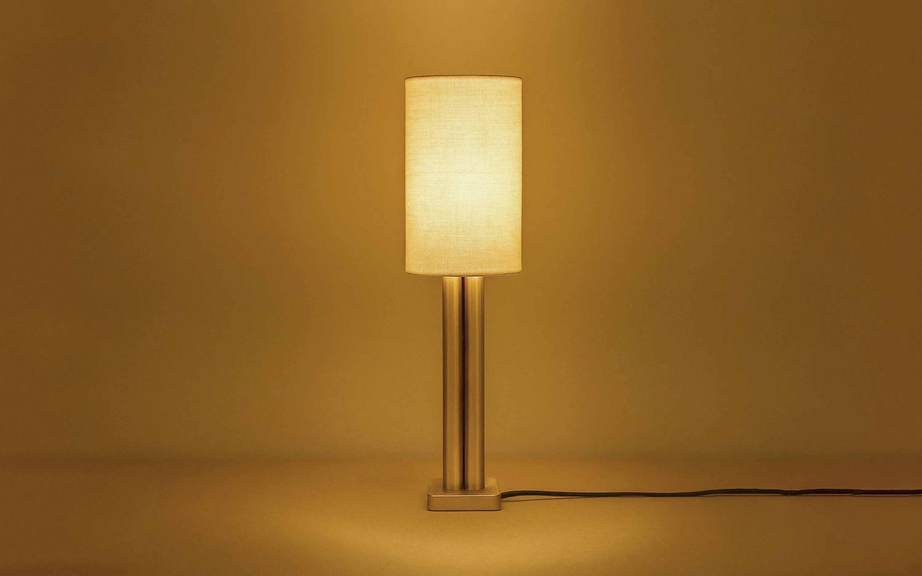 Solis Gold Table Lamp | Mild Steel and Cotton Fabric