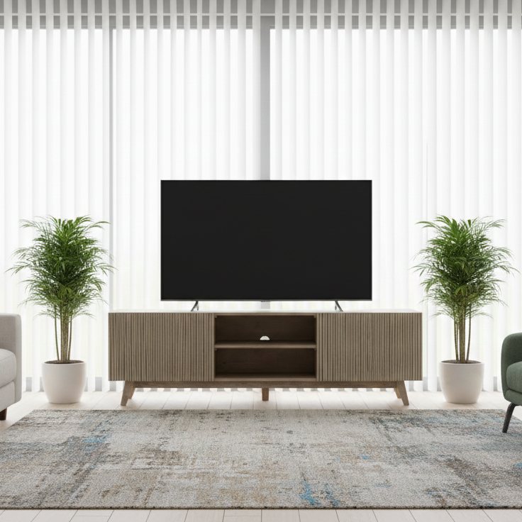 Slatted Tvc | Mango Wood