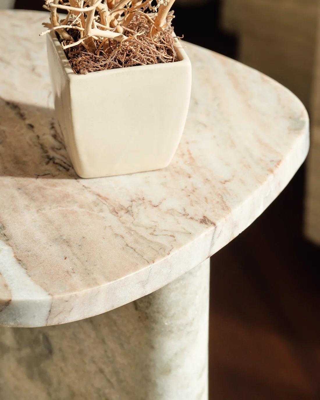Eera - Butterscotch Marble | Side Table
