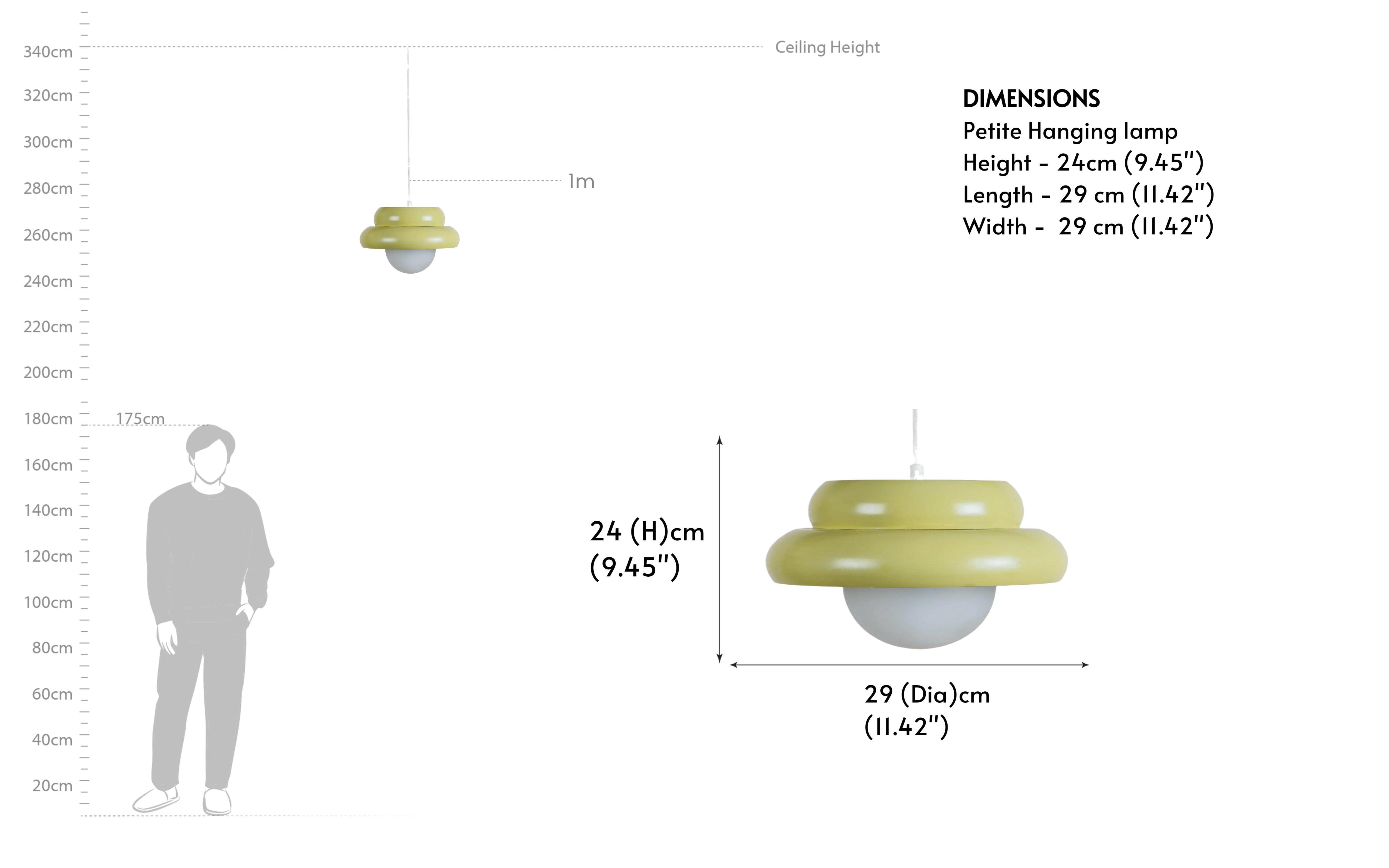 Petite Glass Hanging Lamp for Living Room | Home Decor Ceiling Light