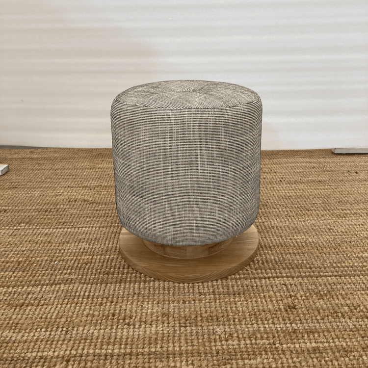 Janice Ottoman | Fabric Upholstery, Solid Ash Wood