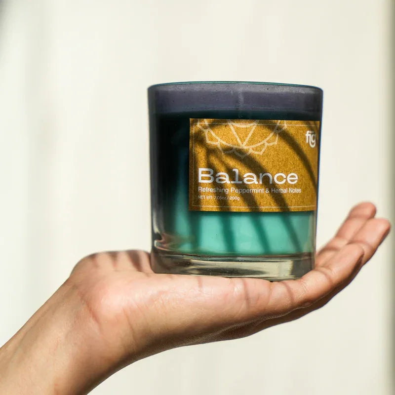 Balance Peppermint Vegan Wax Candle - Palm Wax Scented