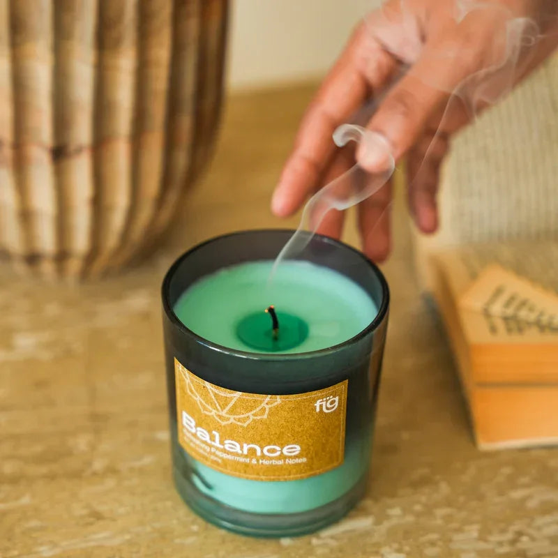 Balance Peppermint Vegan Wax Candle - Palm Wax Scented