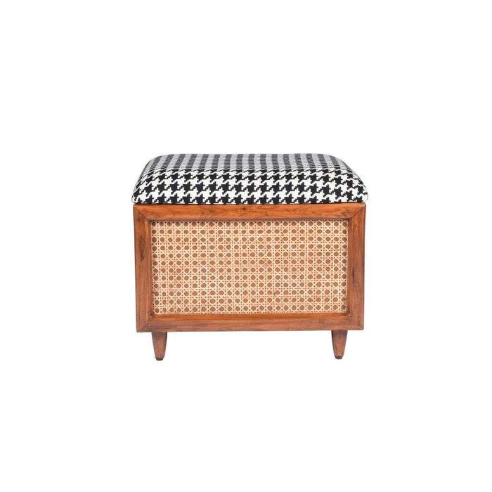 Houndstooth Ottoman | Modern Pouffes for Sitting & Printed Ottoman