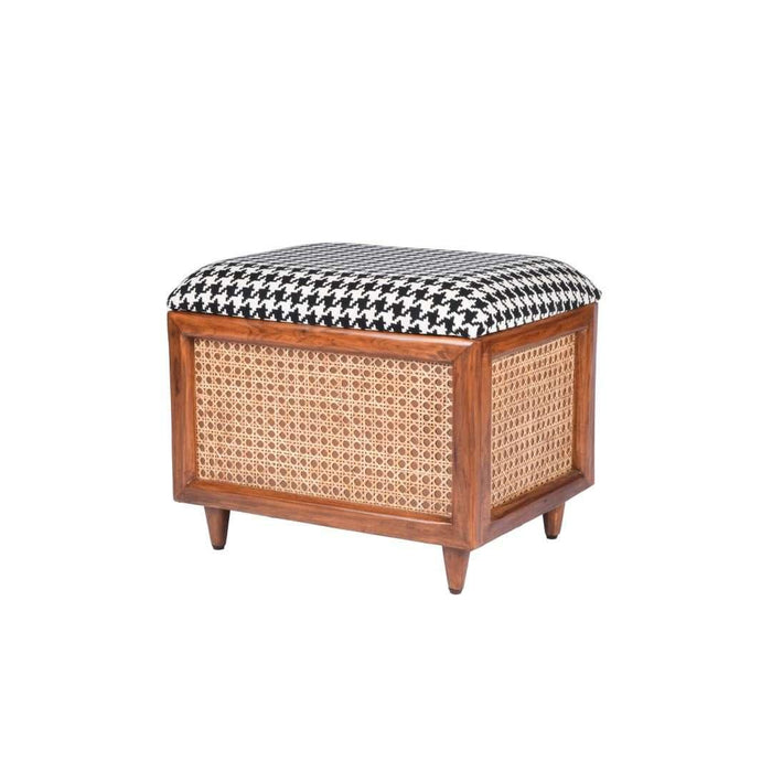 Houndstooth Ottoman | Modern Pouffes for Sitting & Printed Ottoman