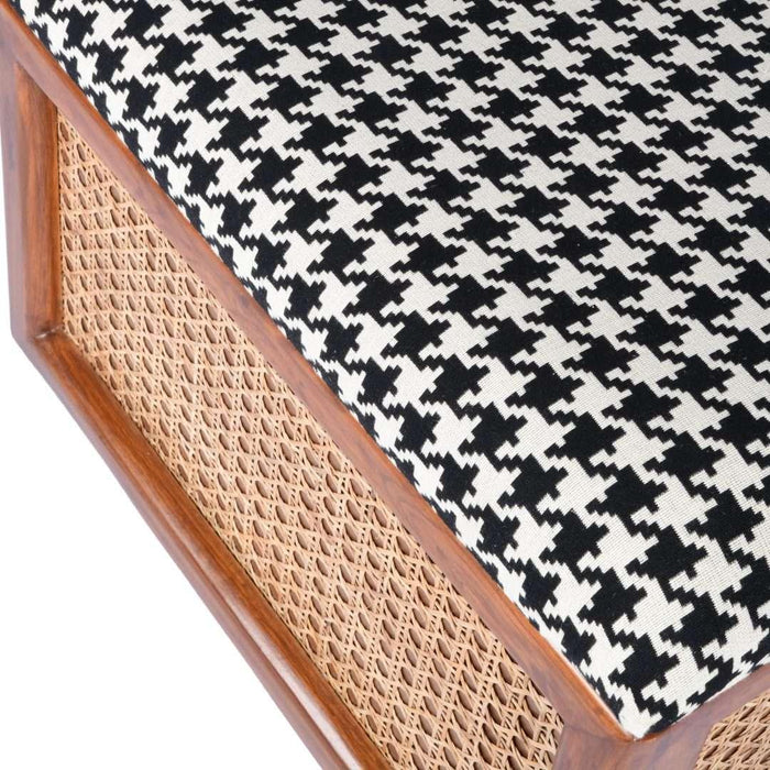 Houndstooth Ottoman | Modern Pouffes for Sitting & Printed Ottoman