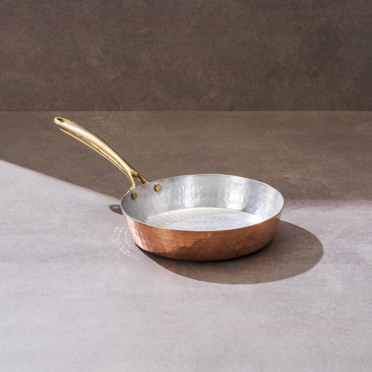 Copper Frypan with Brass Handle | Frying Pan & Frying Skillet for Cooking