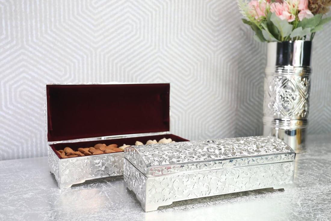 Silver Jewllery Box/Dry Fruit Box/Cash box
