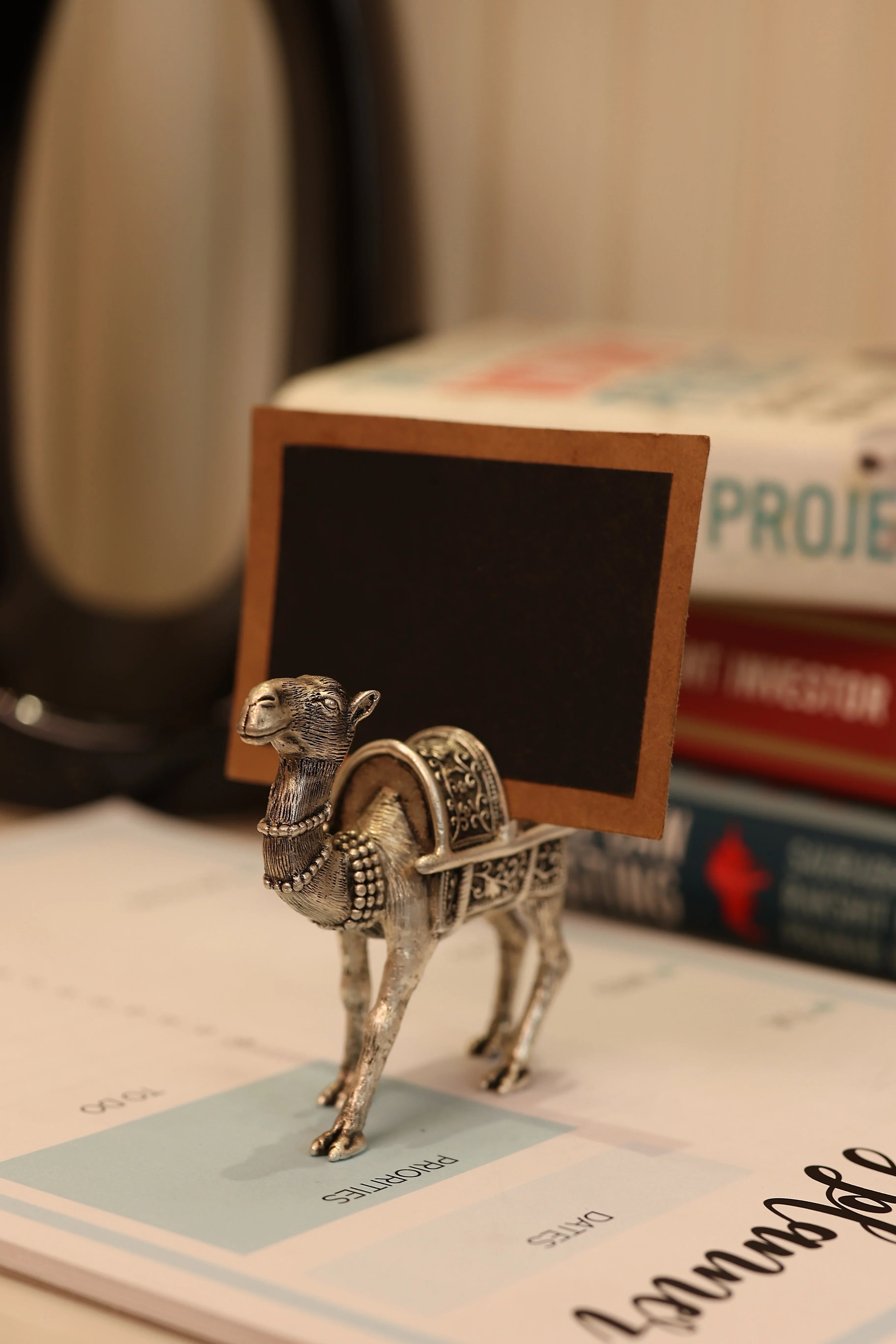 Silver Plated Brass Royal Camel Card Holder