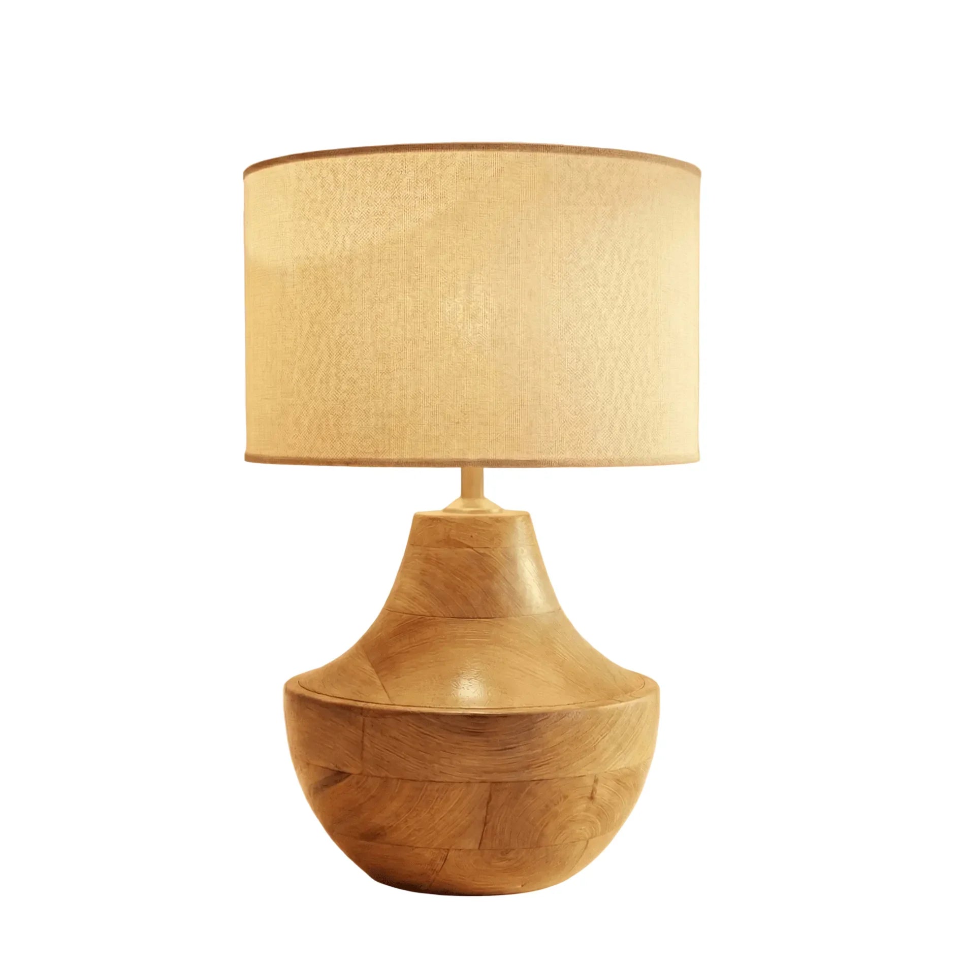 Kael Handcrafted Mango Wood Table Lamp